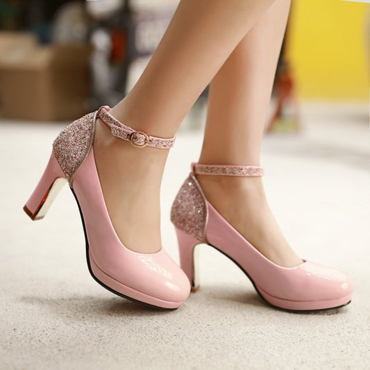 High Heels Color Matching Women's Shoes Fashion