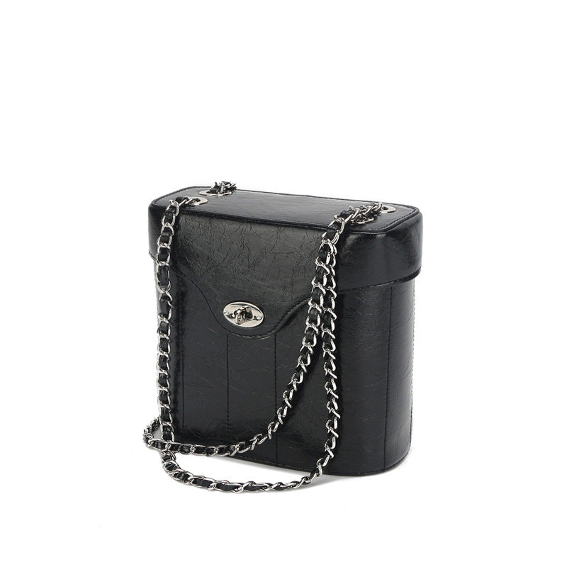 Chain Genuine Leather Bag Women's Crossbody Small Square Bag