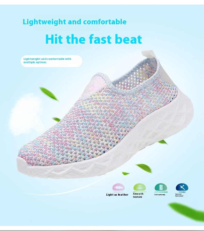 Soft Sole Sneakers Women's Slip-on Mesh Shoes