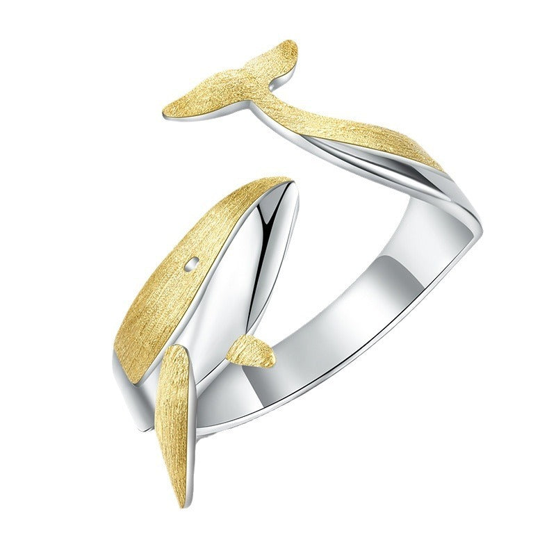 Women's Fashion Artistic Vintage Whale Ring