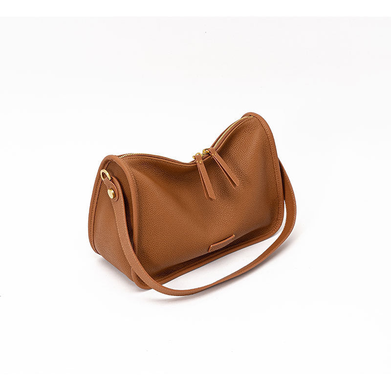 Bolso de mano informal de moda para debajo del brazo, nuevo de cuero genuino