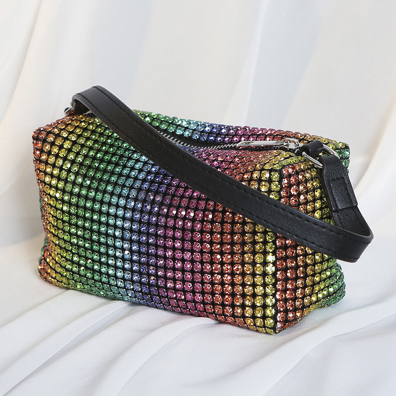 Rainbow Rhinestone Gradient Handbag