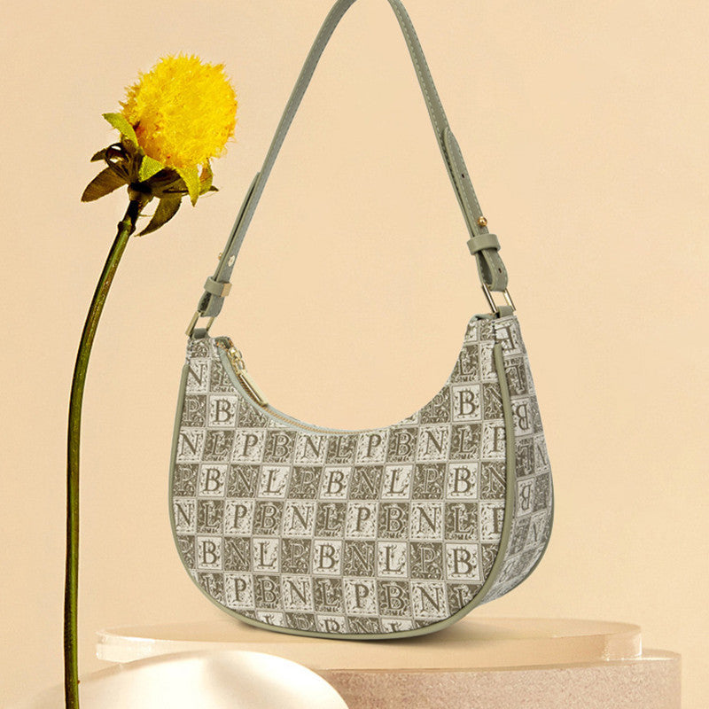 Bolso de hombro Niche Retro Alphabet Jacquard