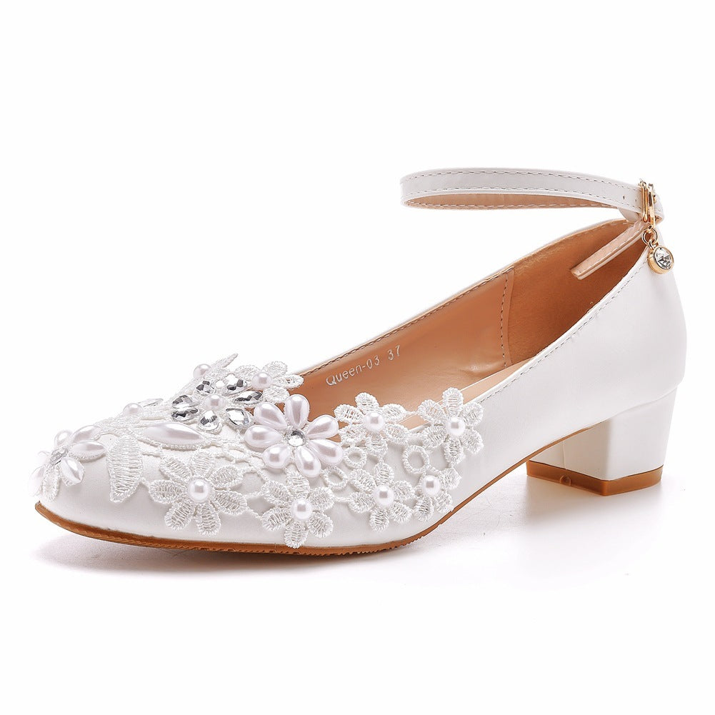 Lace Bridal Shoes Pregnant Women