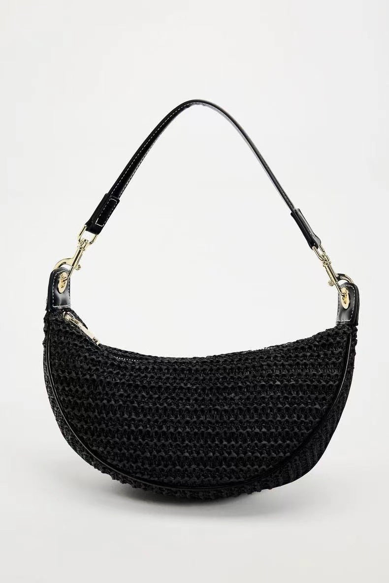 Shoulder Bag Casual Crossbody Bag Woven Bag Underarm Dumpling Bag