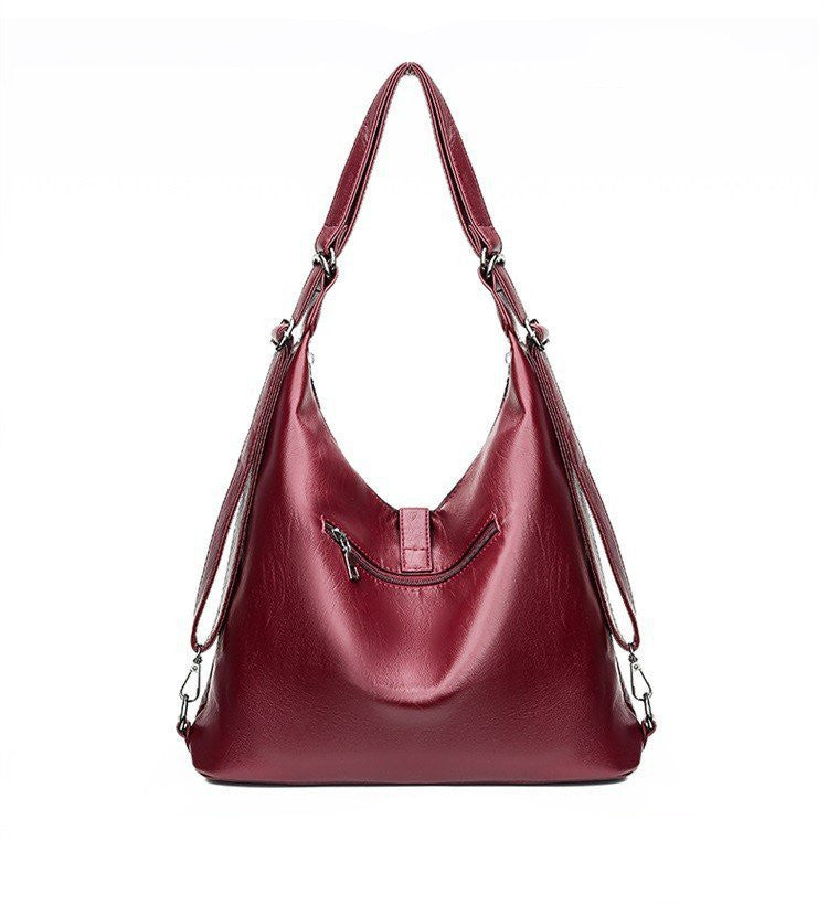 Fashion Casual Washable Soft Leather Shoulder Bag