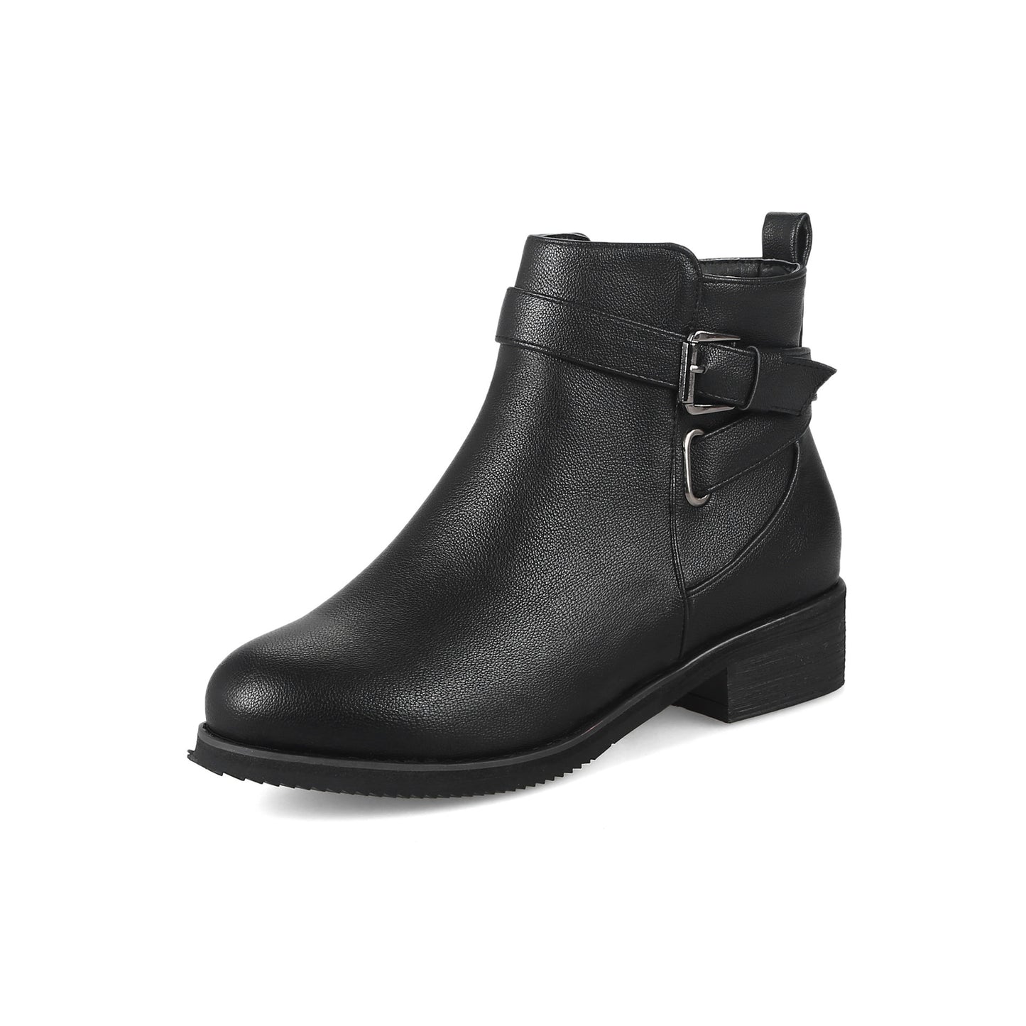 Bottes Martin à bout rond et talon bas pour femme