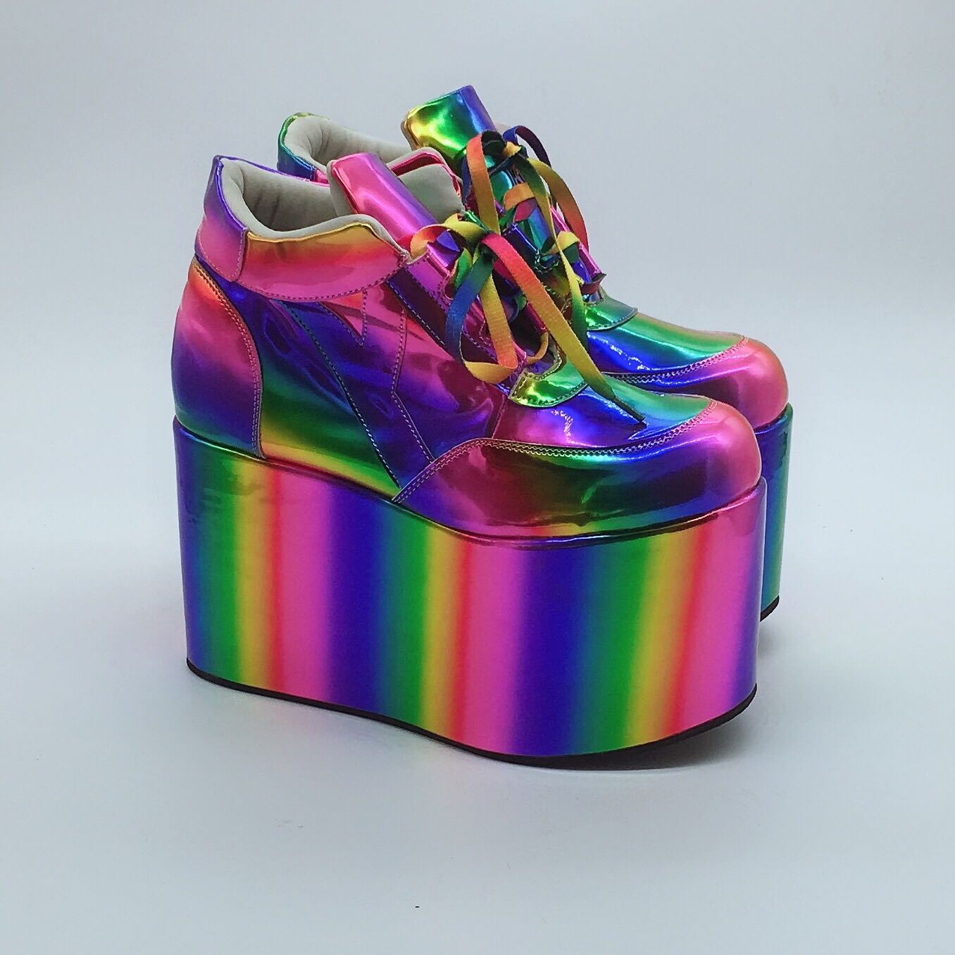 Sponge Cake Thick Soled Rainbow Casual Shoes