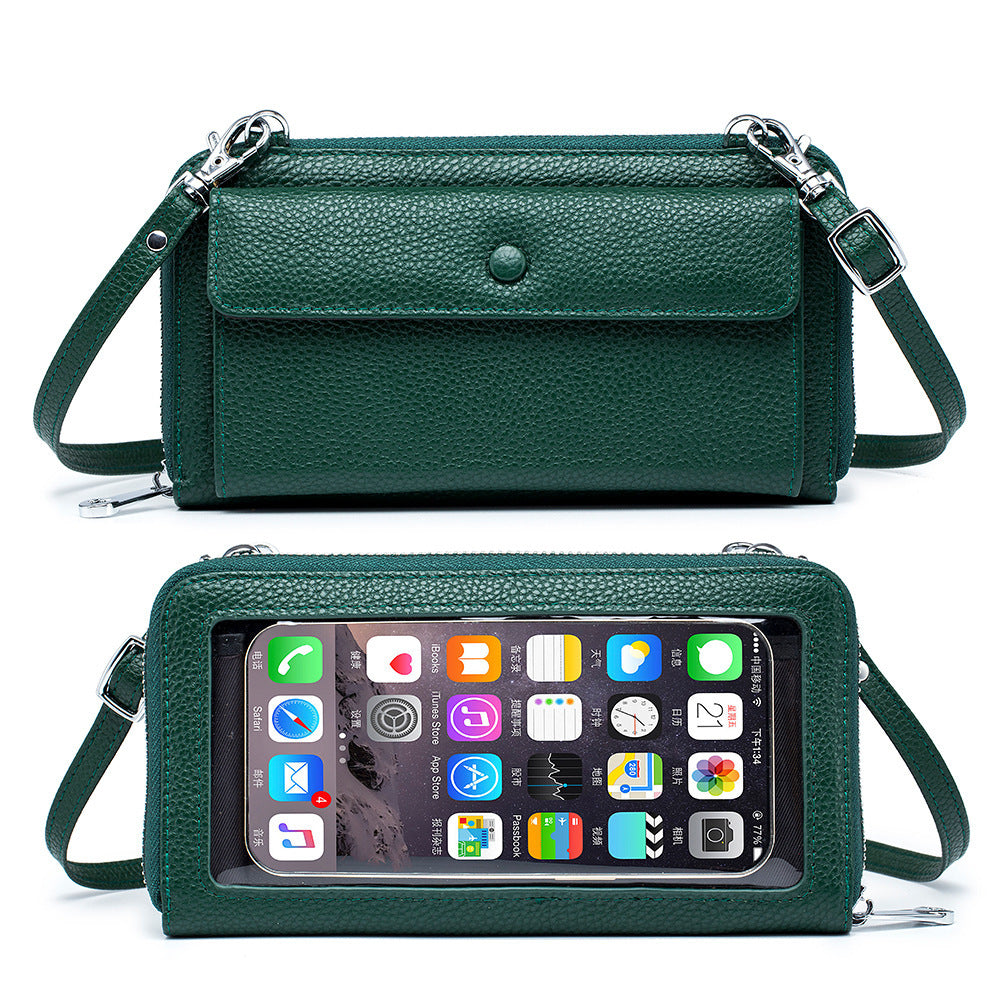 New Touch Screen Mobile Phone Bag Female Transparent Messenger