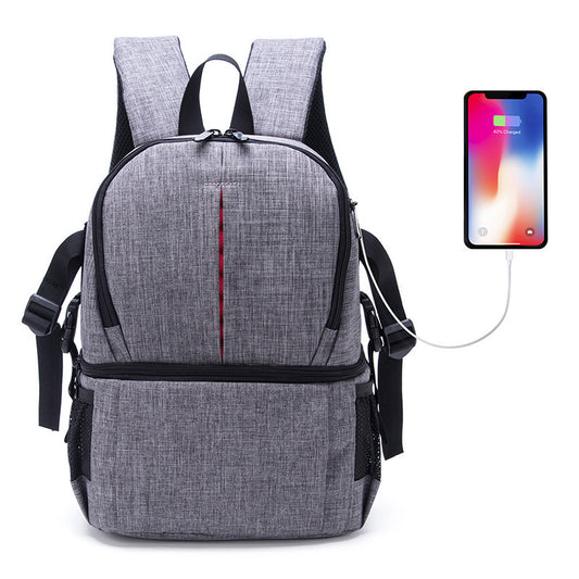 Outdoor Travel Street Photo Waterproof Wear-resistant Oxford Cloth Fashion Digital Camera Bag