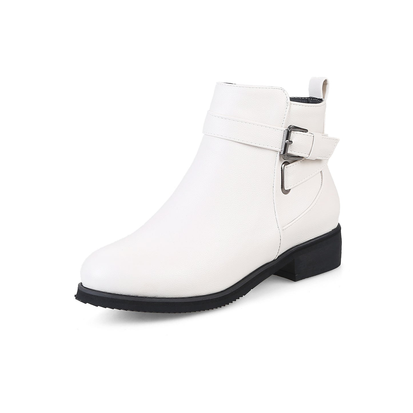 Bottes Martin à bout rond et talon bas pour femme