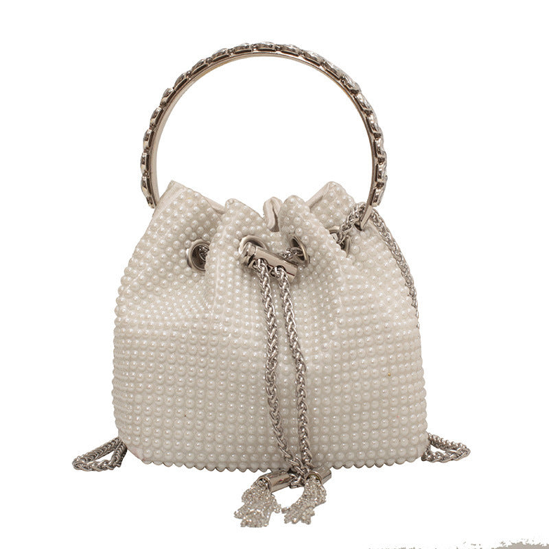 Fashion Trend Chain Bucket Messenger Hand-held Diamond Bag