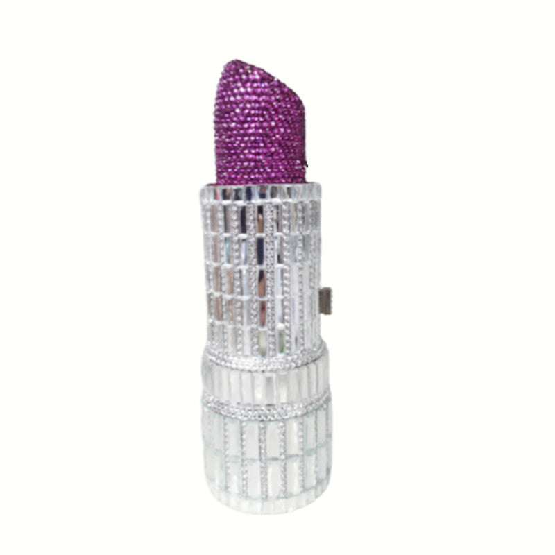 Handmade Metal Rhinestone Party Lipstick Clutch