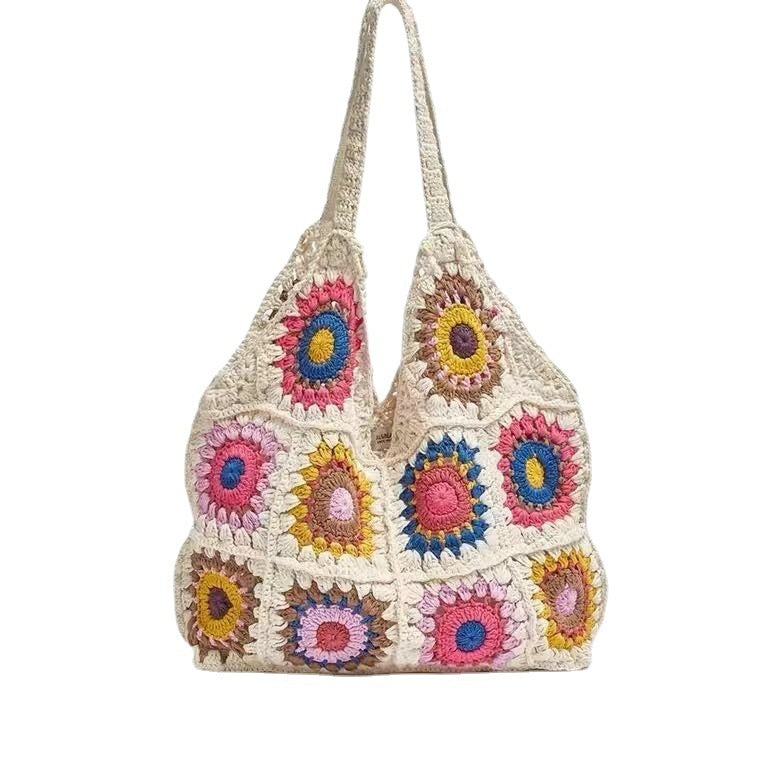 Women's Fashion Crochet Tote Shoulder Bag