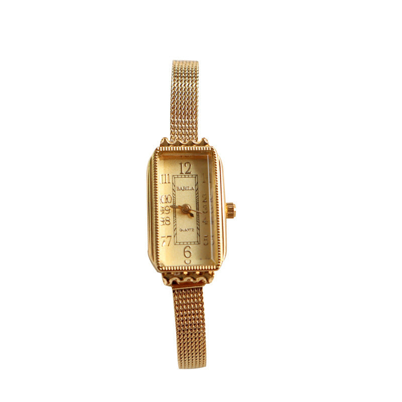 Carved Retro Fashion And Personalized Square Head Watch