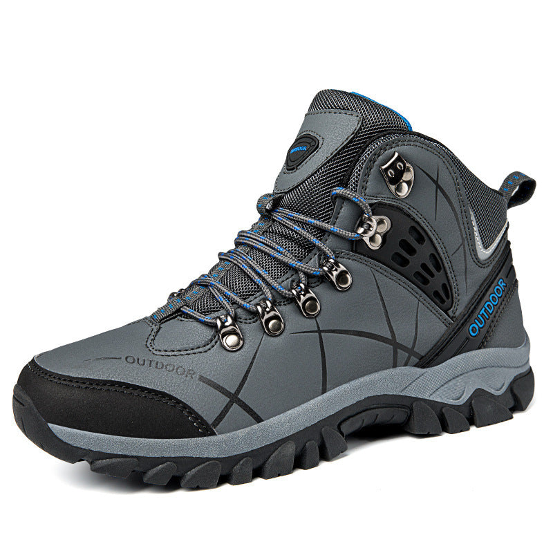 Plus Size Outdoor High-top Hiking Shoes Lace-up