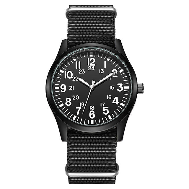 Air Force Field Fabric Strap 24-hour Display Watch