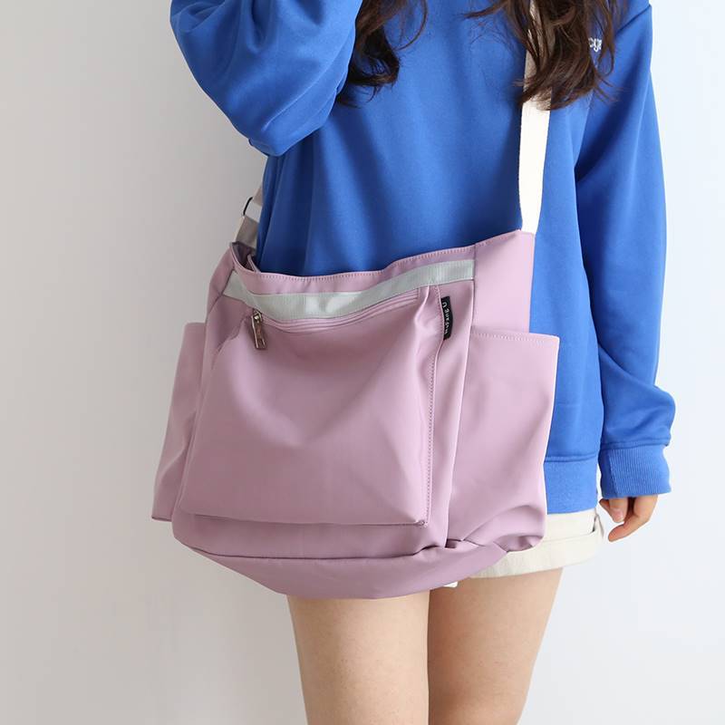 Women's Simple Solid Color Messenger Bag