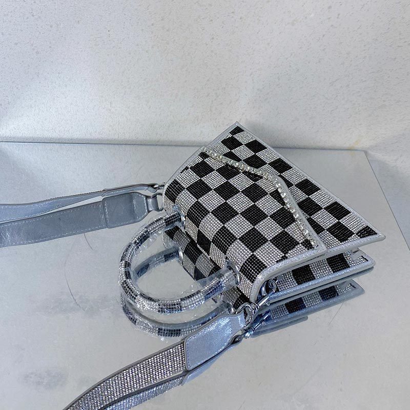 Women's New Checkerboard Diamond Hand-held Messenger Bag