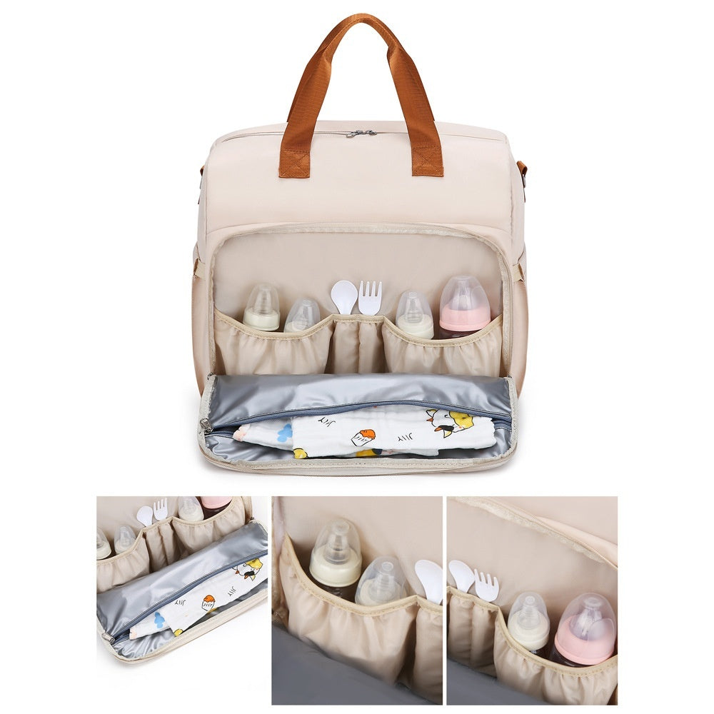 Large Capacity Multifunctional Three Purpose Diagonal Insulated Mother And Baby Bag