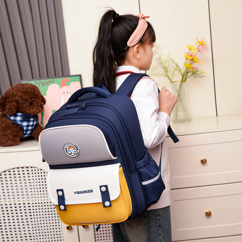 New Primary School Student Burden Relief Spine Protection Schoolbag Multi-compartment Scratch-resistant Wear-resistant Backpack