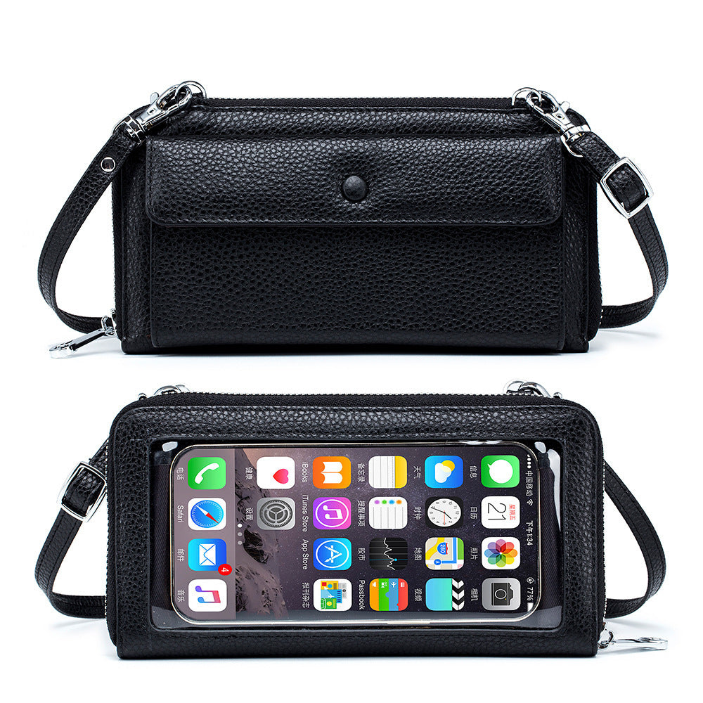 New Touch Screen Mobile Phone Bag Female Transparent Messenger