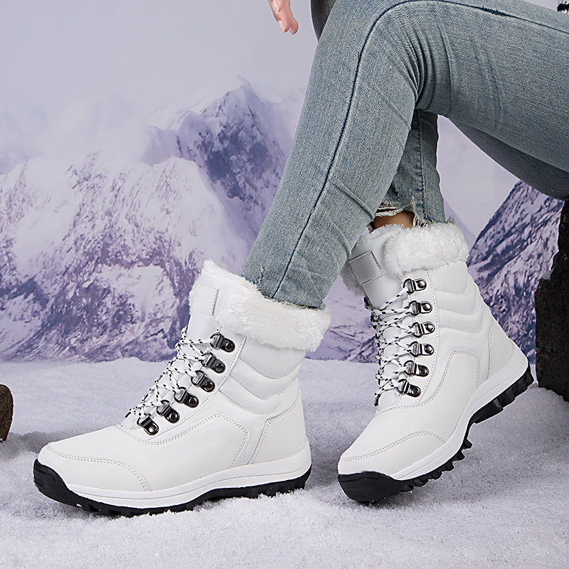 Botas de nieve gruesas y cálidas para deportes al aire libre en invierno