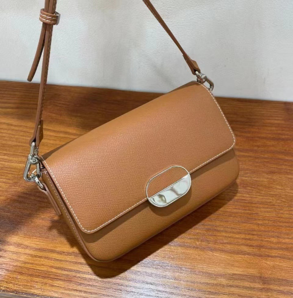 Bolso de hombro de piel de vaca para mujer