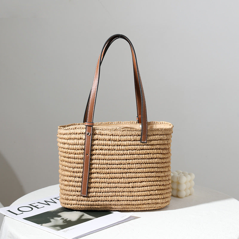 Women's Rattan Bag All-match Square Vegetable Basket