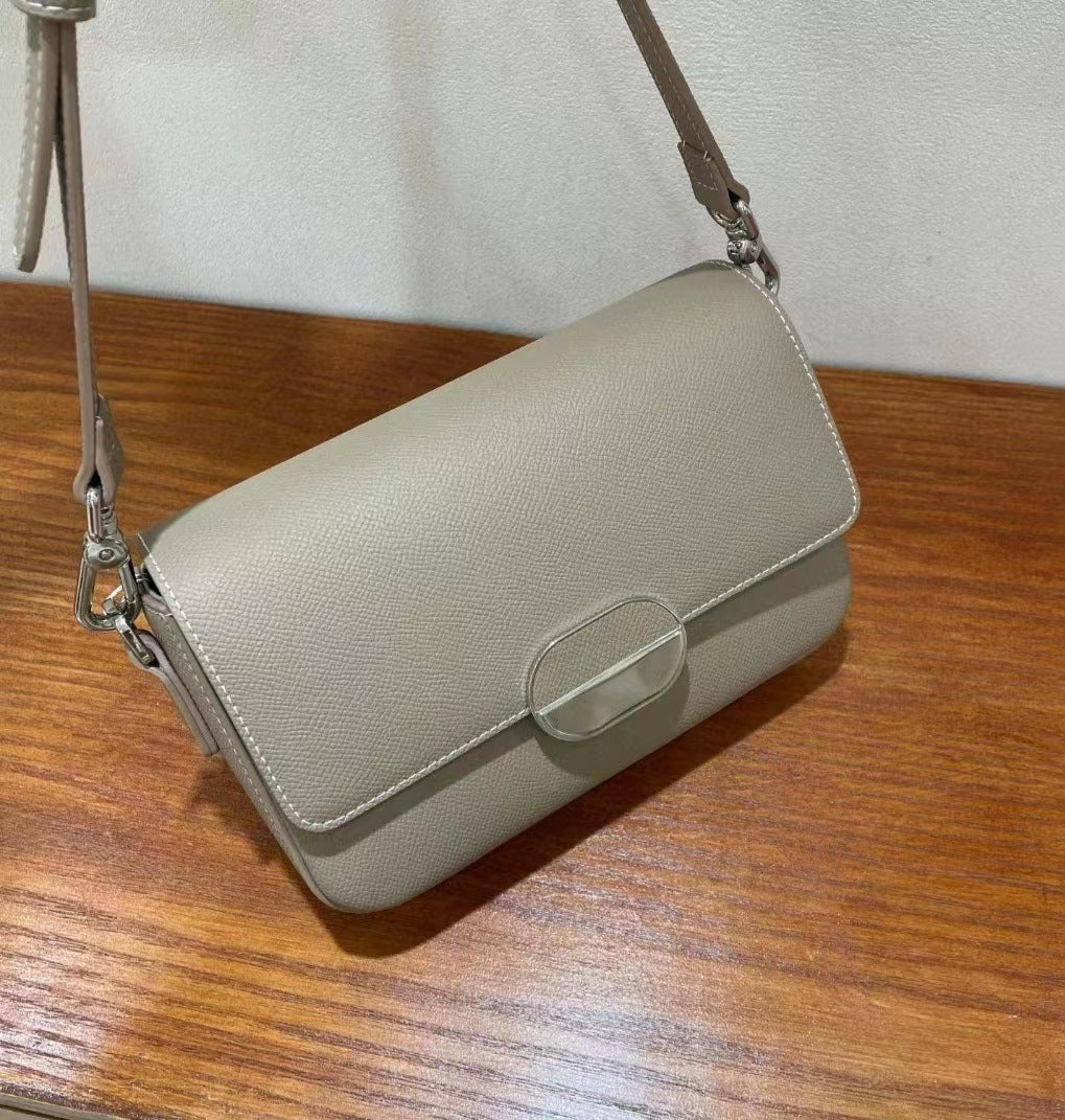 Bolso de hombro de piel de vaca para mujer