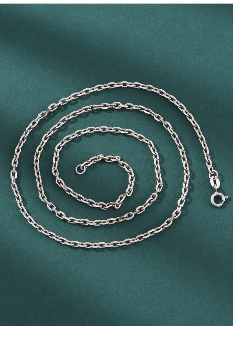 Collar de clavícula gruesa con cadena cruzada para hombre en plata de ley 925