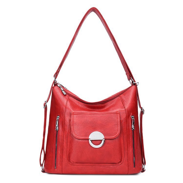 Bolso de hombro de piel lavada de moda para mujer