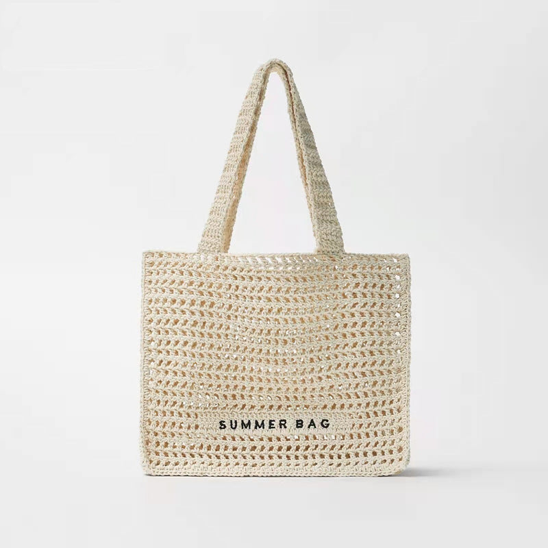 Hollow Crochet Handbag Straw Bag Summer Seaside