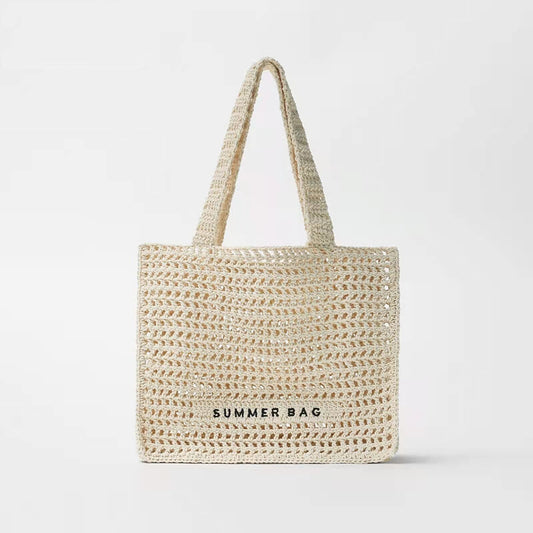 Hollow Crochet Handbag Straw Bag Summer Seaside