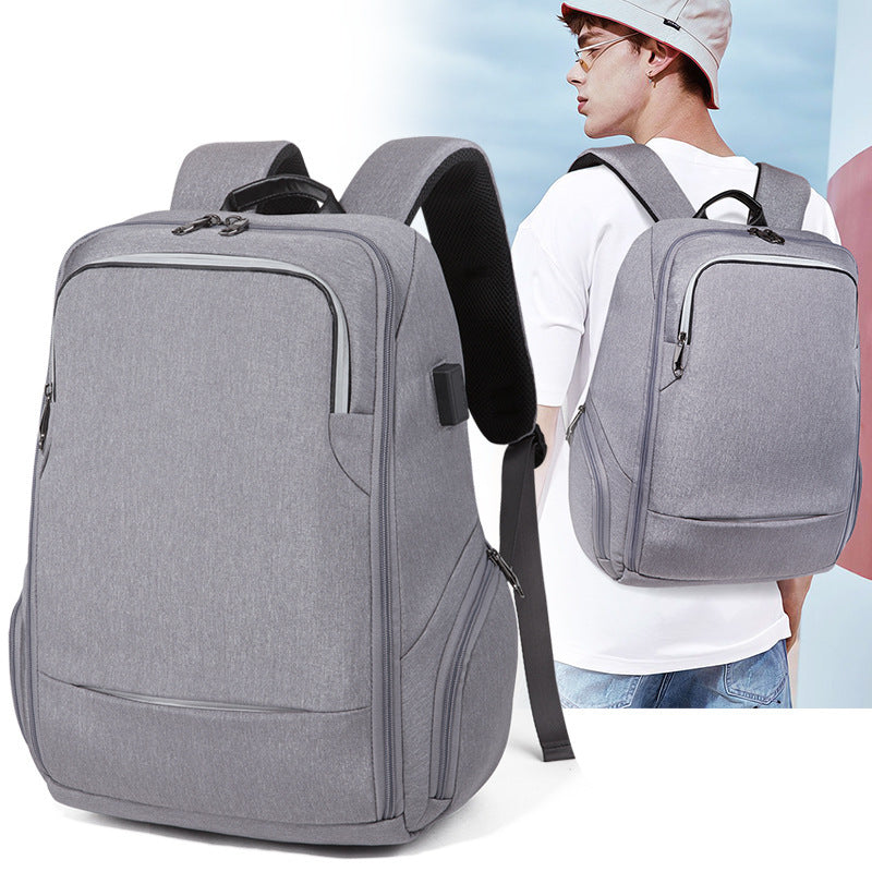 Mochila con carga USB para estudiantes y hombres