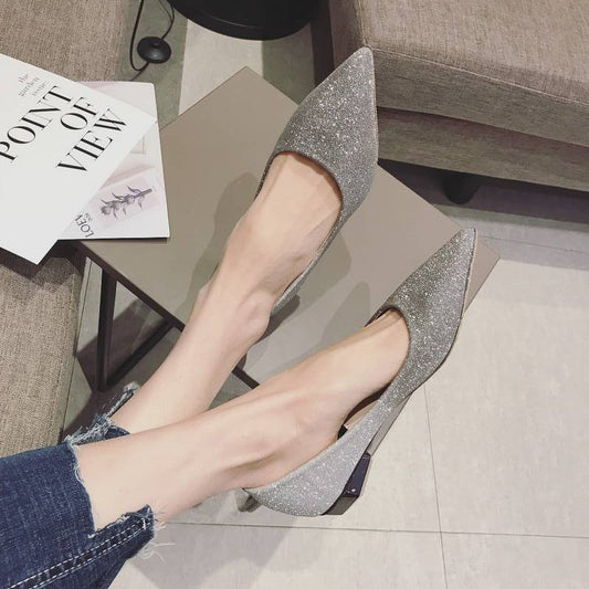 Women's Fashion Gradient Color Low Heeled Flat Shoes