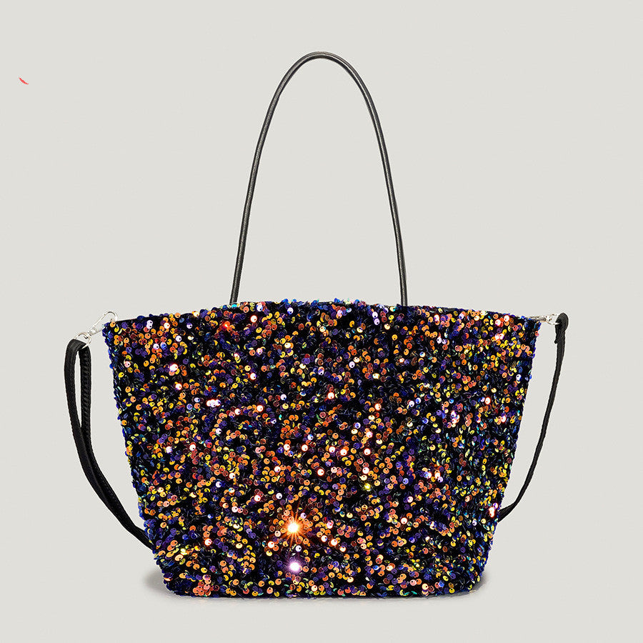 Bolso de mano con lentejuelas brillantes para mujer, otoño e invierno