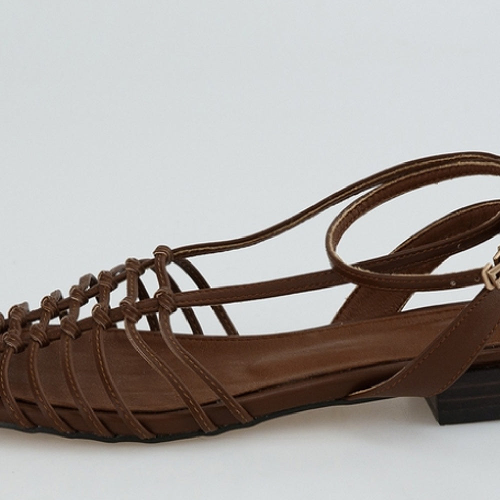 Woven Hollowed Out Vintage Sandals