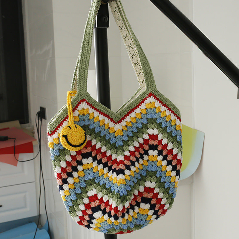 Hand-woven Creative Handicraft Vegetable Basket Small Shoulder Bag