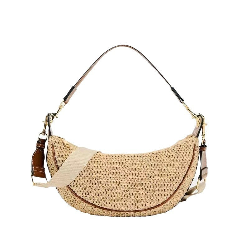 Shoulder Bag Casual Crossbody Bag Woven Bag Underarm Dumpling Bag