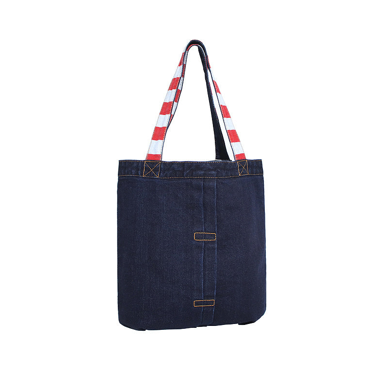 Fashion Washed Denim Textured Men's Tote Bag