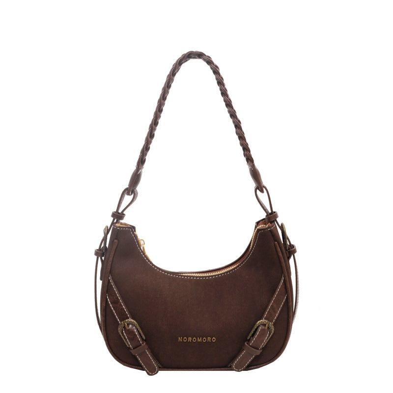 Bolso de hombro tipo baguette retro Selenodont