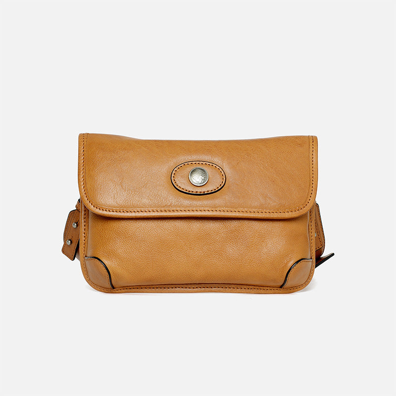 Retro Handmade First Layer Cowhide Crossbody Bag