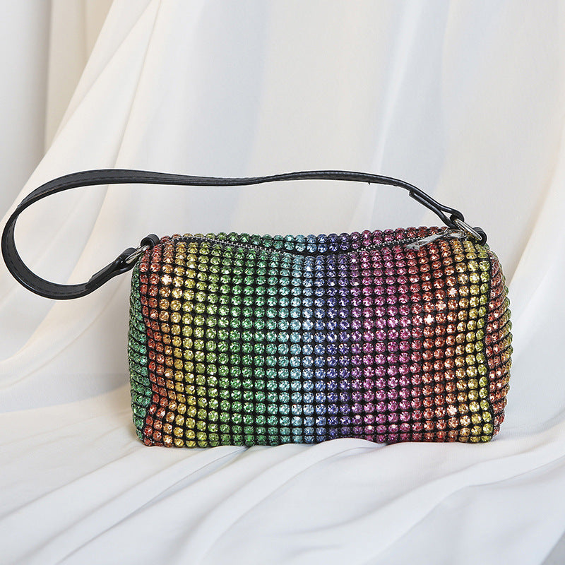 Rainbow Rhinestone Gradient Handbag