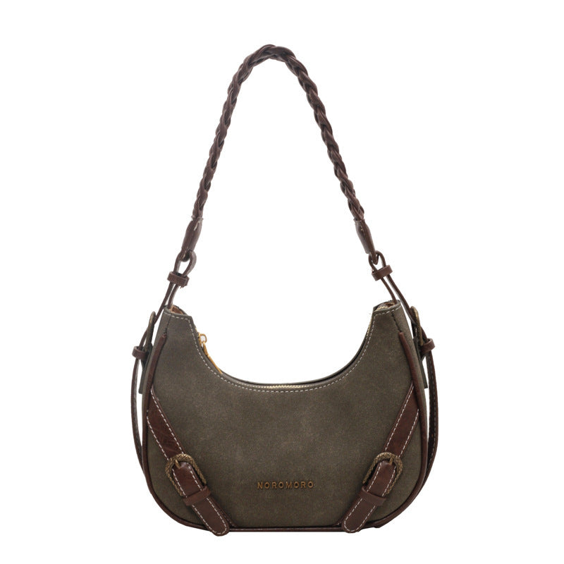 Bolso de hombro tipo baguette retro Selenodont