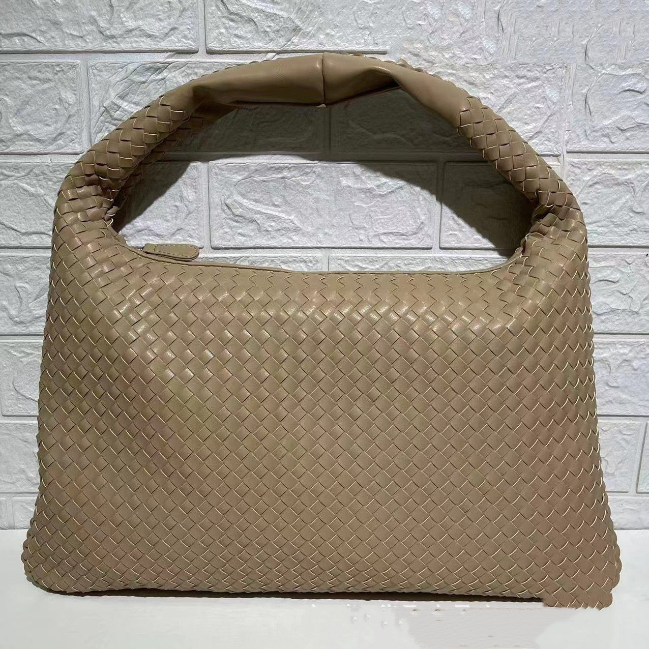 Bolso tejido para mujer, bolso de hombro de gran capacidad