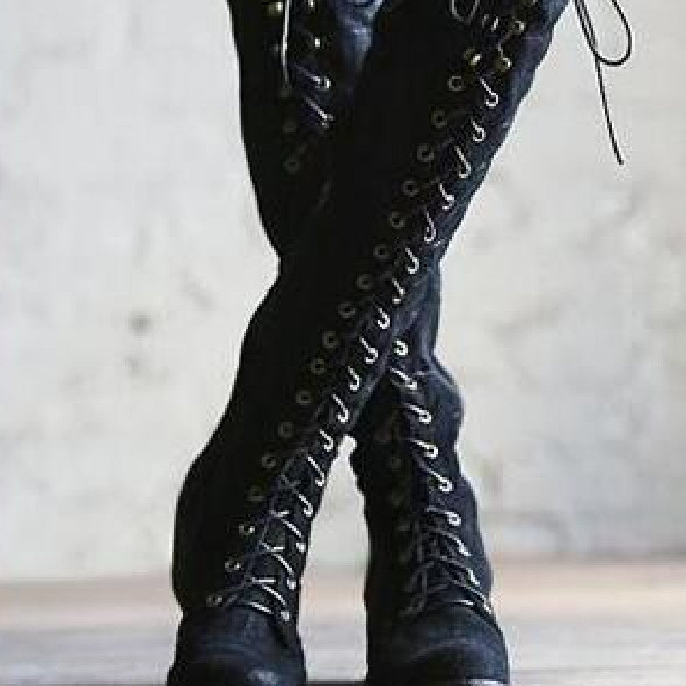 Botas casuales con remaches de moda para mujer