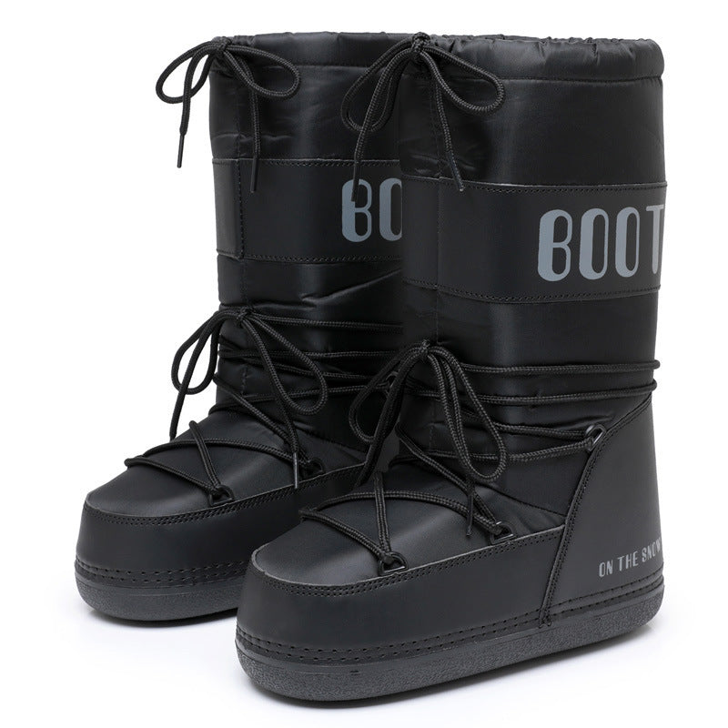 Ski Space Boots Fashion Round Toe Mid-calf Women