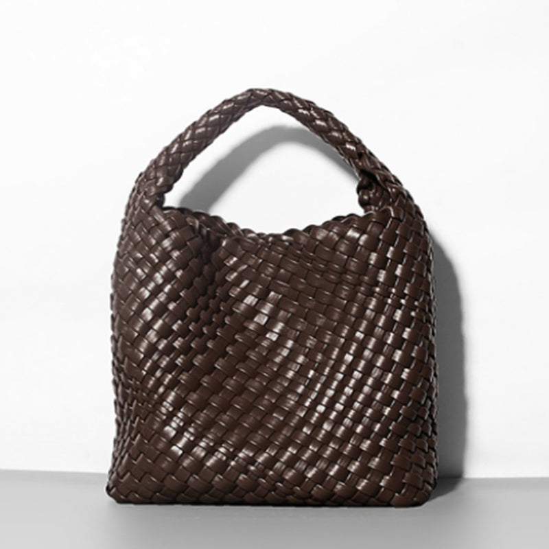 Hand-woven Bucket Soft Leather High-end Women's Bag