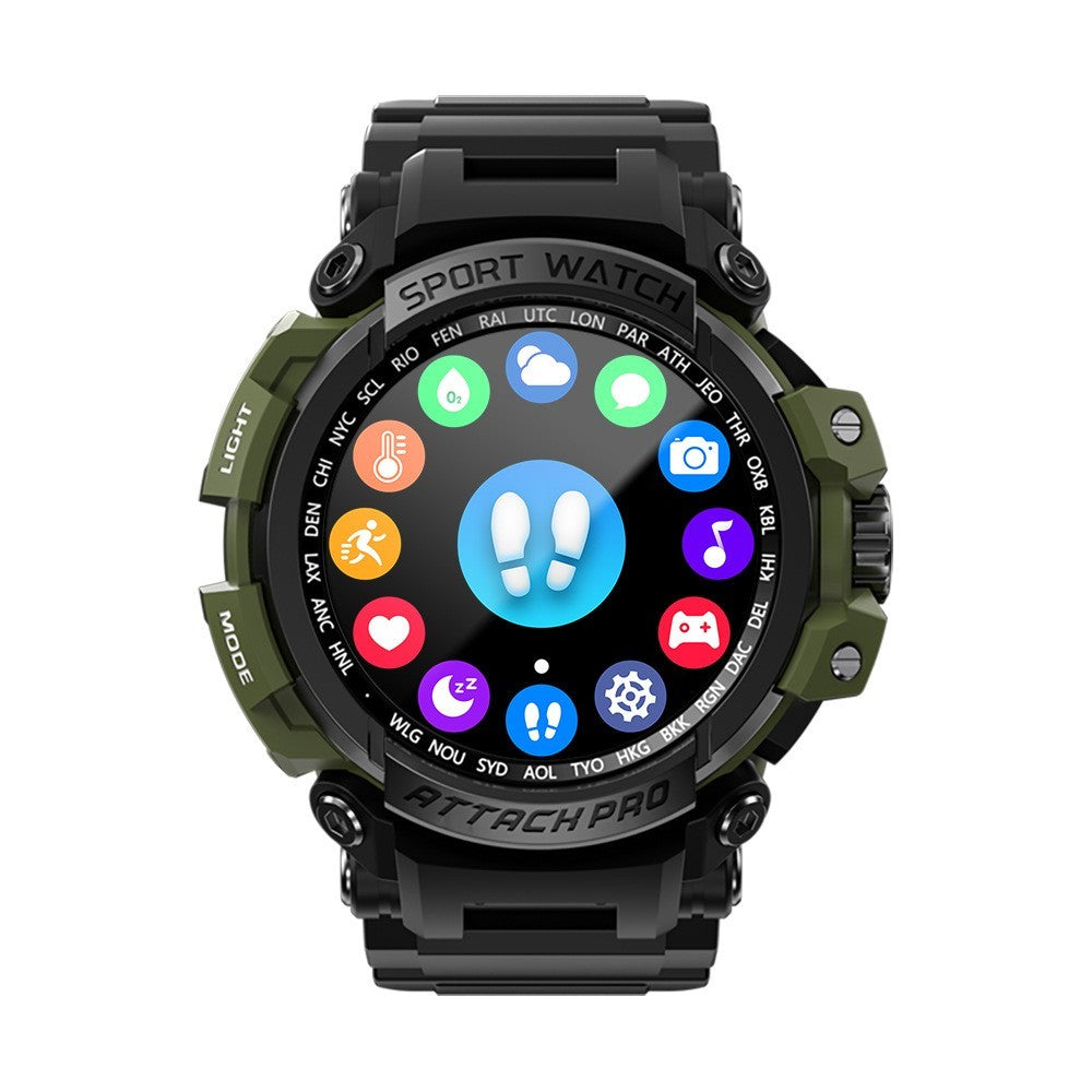 Reloj inteligente deportivo para exteriores con tres pruebas y llamadas Bluetooth